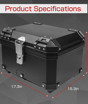 45L Universele Motor Topkoffer - Waterdicht & Schokabsorberend Bagagekoffer met 2 Sleutels