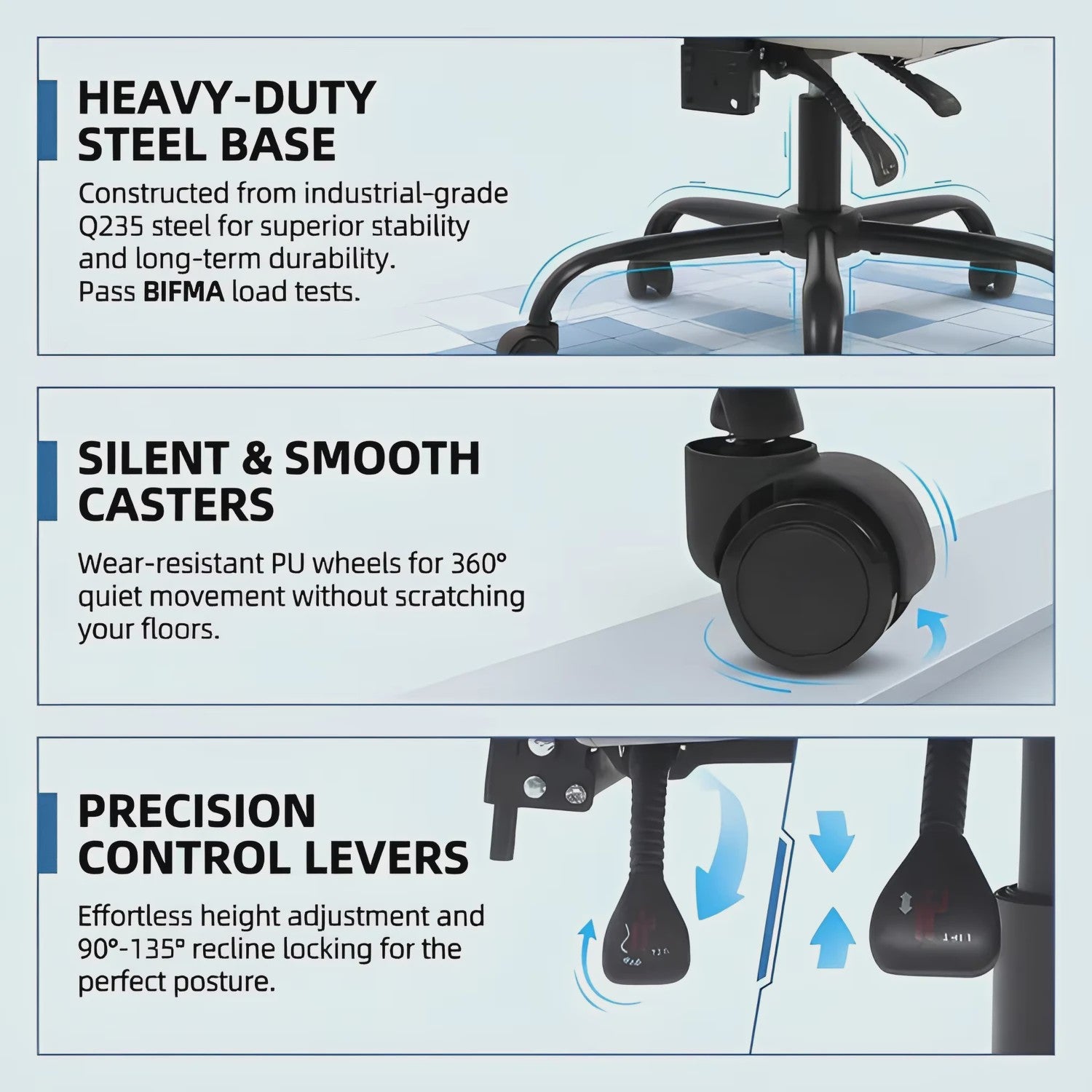 Ergonomische Gaming & Bureau Stoel met Voetensteun - Luxe Proteïne Leer