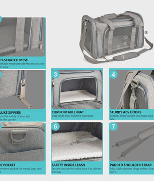 Draagbare Reistas voor Hond en Kat - Airline Approved Reismand