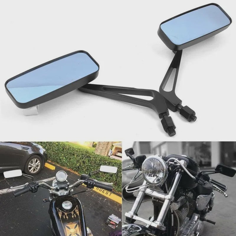 Set van 2 Motor Achteruitkijkspiegels - Universeel & Harley Compatibel