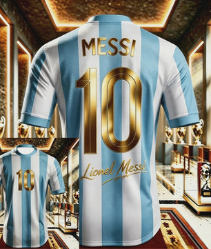 Messi #10 Jubileum T-shirt - Heren, Dames & Kinderen - Sneldrogend