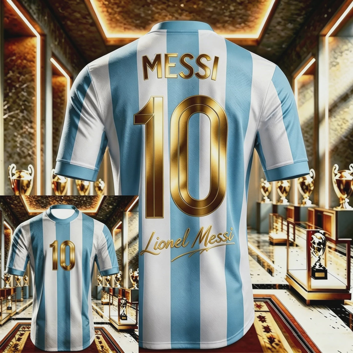 Messi #10 Jubileum T-shirt - Heren, Dames & Kinderen - Sneldrogend