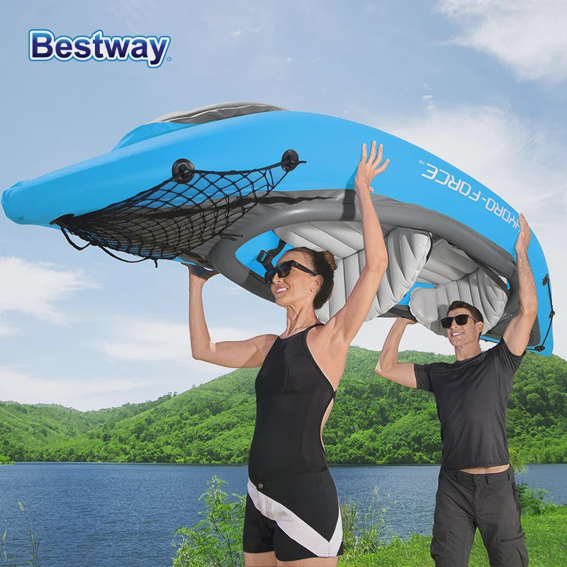 Bestway Hydro-Force Opblaasbare Vis Kajak - Duurzaam PVC, Draagbaar & Lichtgewicht