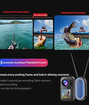 5K Mini Action Camera met Anti-Shake, Touchscreen & Waterdicht Ontwerp - Ideaal voor Motor, Fiets & Outdoor Sport