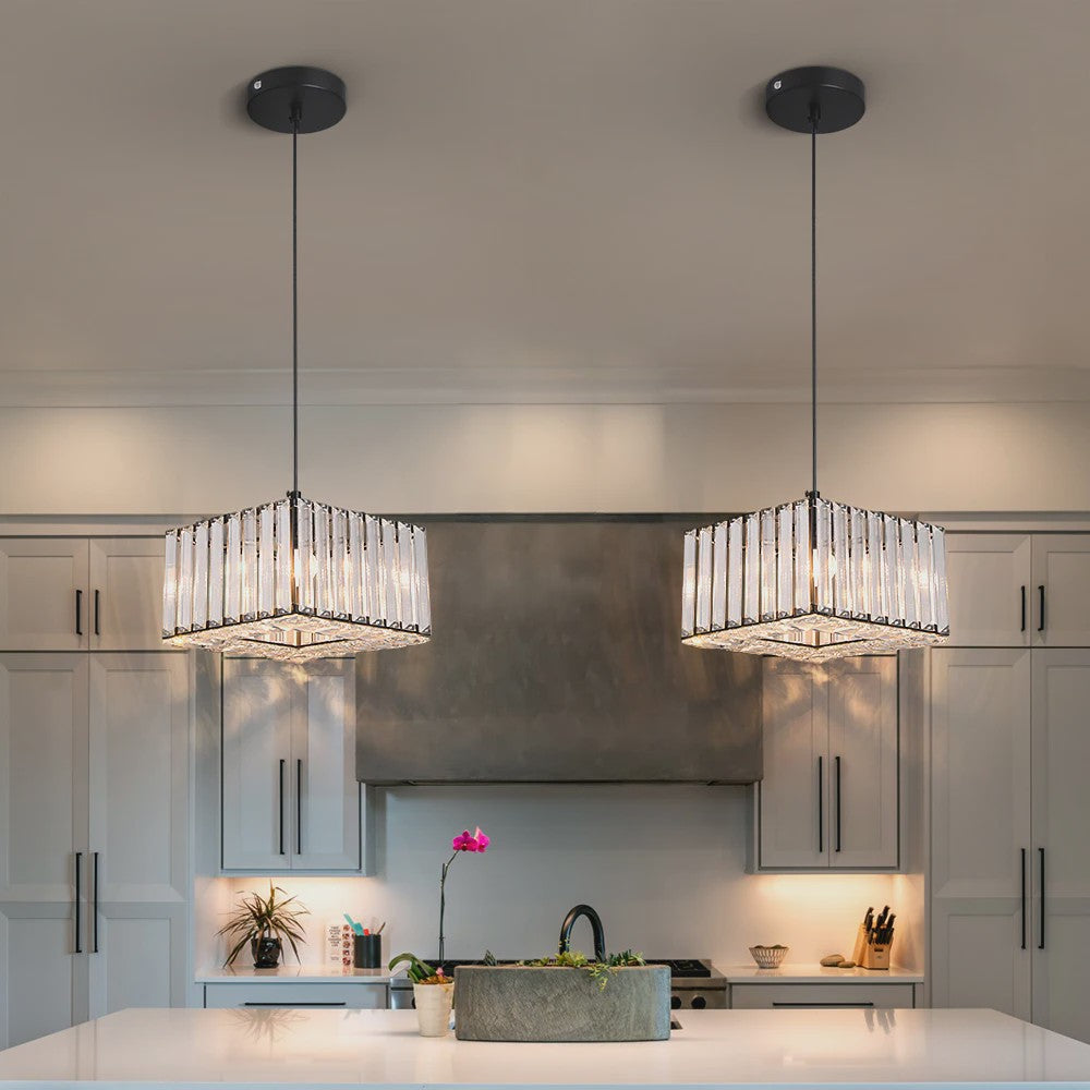 Moderne Kristallen Hanglamp Vloerlamp - Stijlvol Design voor Keuken, Woon- en Eetkamer