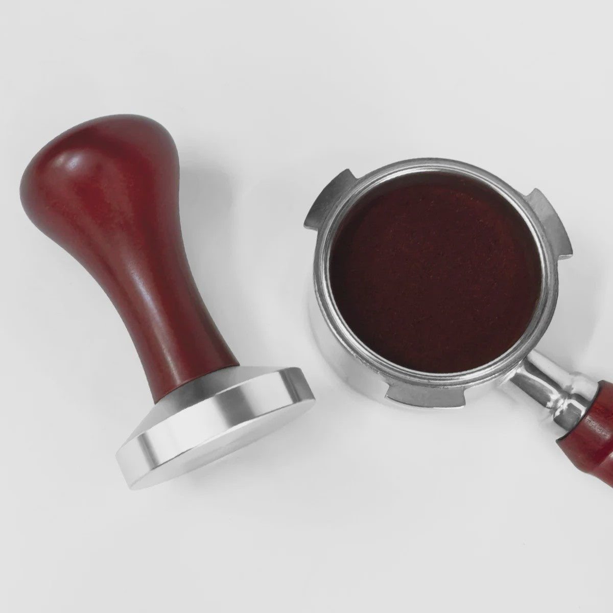 Professionele Espresso Tamper met Houten Handvat - 51mm, 53mm, 58mm - Barista Kwaliteit