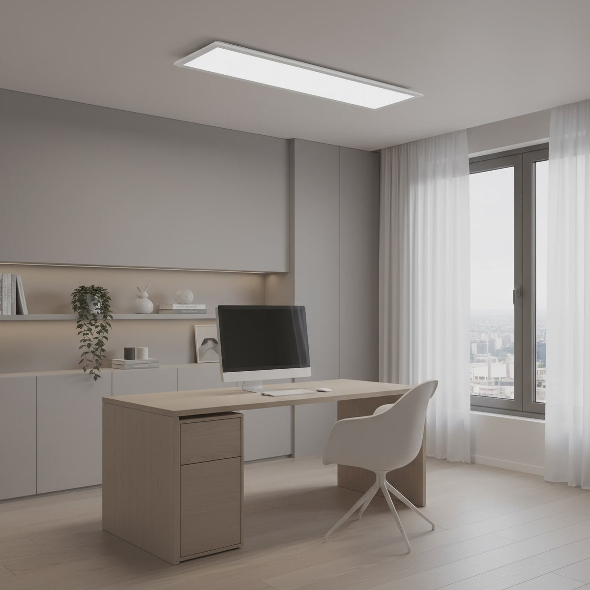 Moderne LED Plafondlamp 40W 4400LM 120x30cm Dimbare Paneellamp met Afstandsbediening