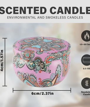 24-Pack Klassieke Chinese Geurkaarsen in Decoratieve Blikjes - Feest & Cadeau