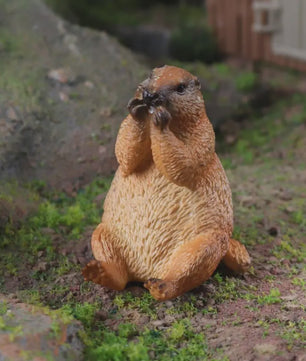Realistische Marmot Beeldjes - PVC Sierfiguren voor Huisdecoratie