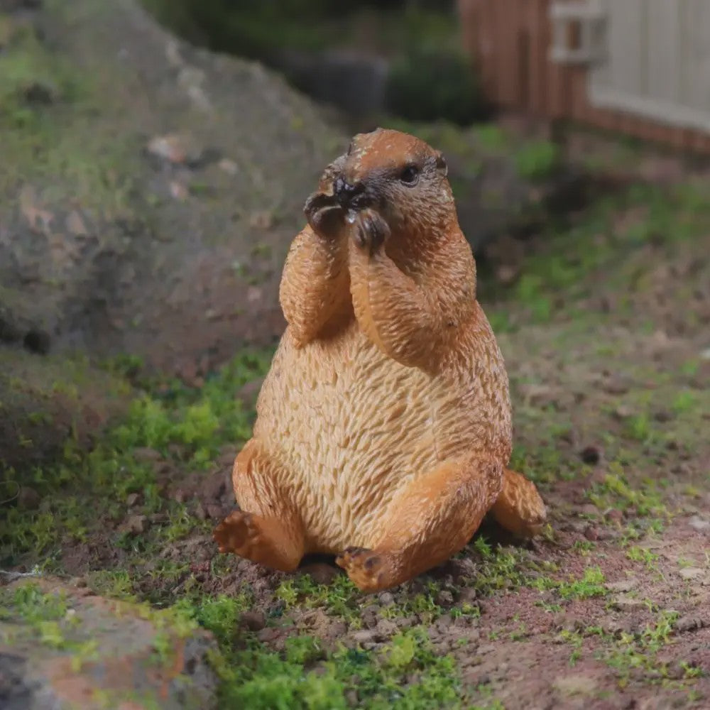 Realistische Marmot Beeldjes - PVC Sierfiguren voor Huisdecoratie