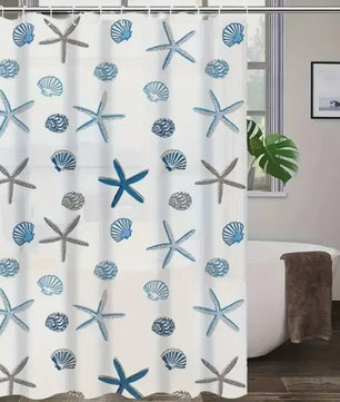 Waterdicht Douchegordijn PEVA met Zee Print - Badkamer Decoratie