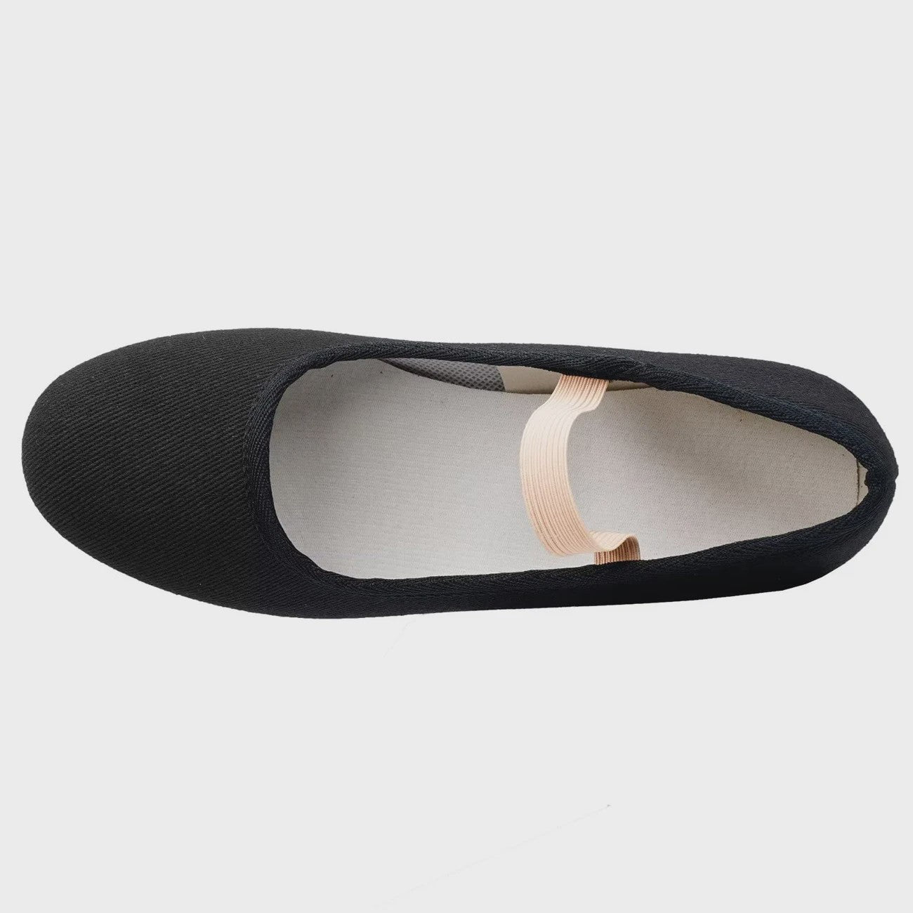 Zwarte Canvas Dansschoenen voor Dames met 2.5 cm Hak - Podium & Ballet