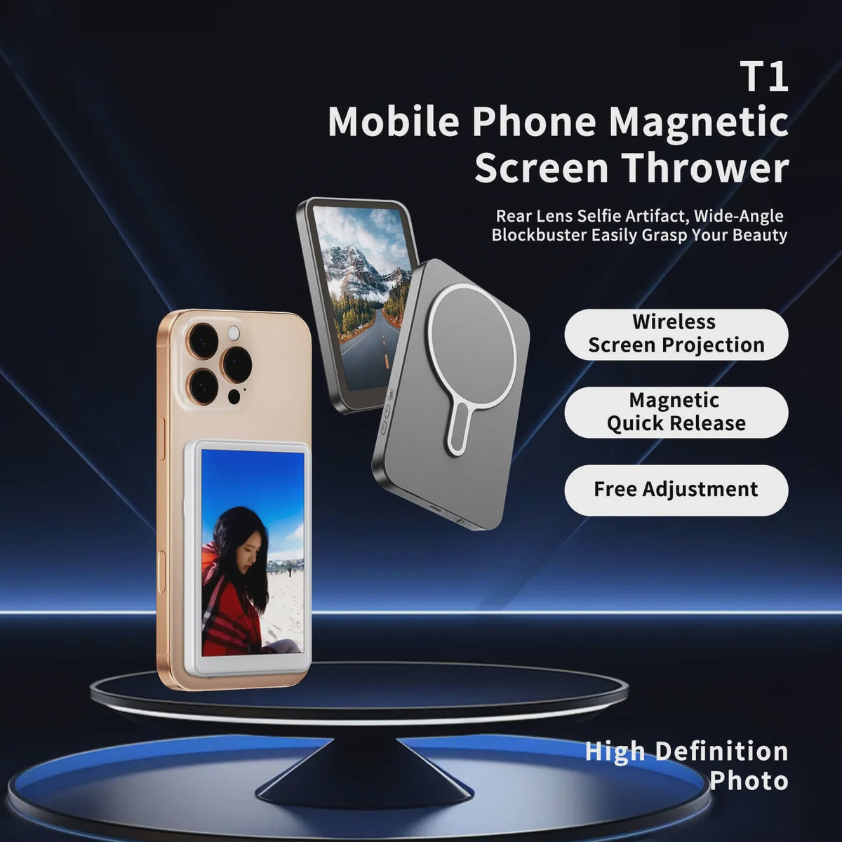 Magnetische Telefoon Monitor voor Vlogs & Livestreaming met Achtercamera