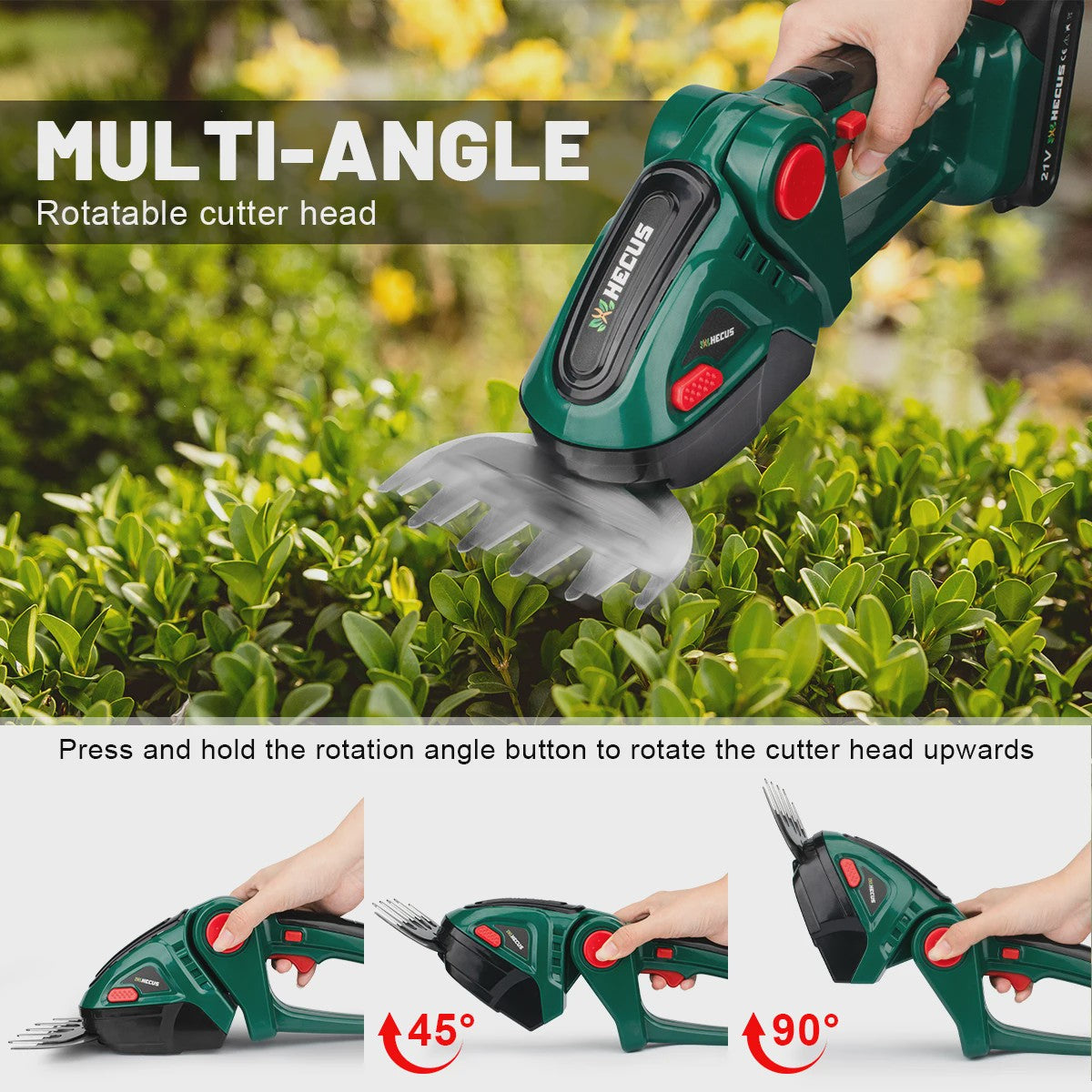 2-in-1 Snoerloze Hedgeschaar & Grasmaaier - Makita 18V Batterij Compatibel