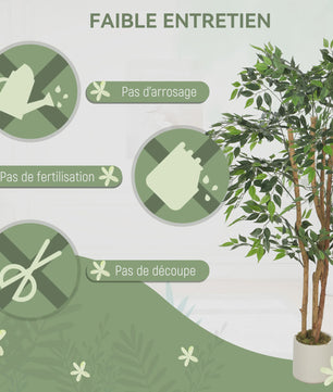 HOMCOM Kunst Banyan Boom 150 cm met Pot - Realistische Kunstplant voor Binnen