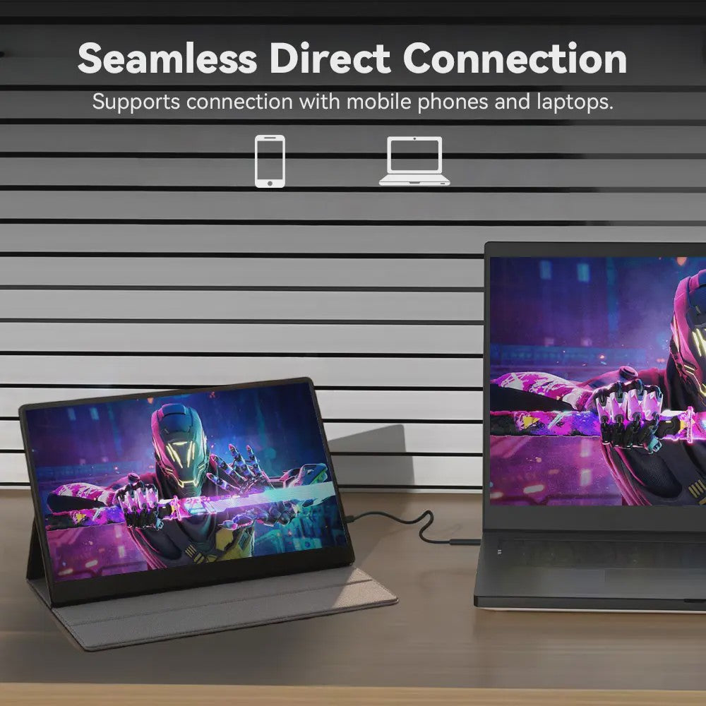 SOYO SY15FN60 15.6-inch Draagbare Monitor - 60Hz Full HD, Ideaal voor Laptop, Console & Mobiel