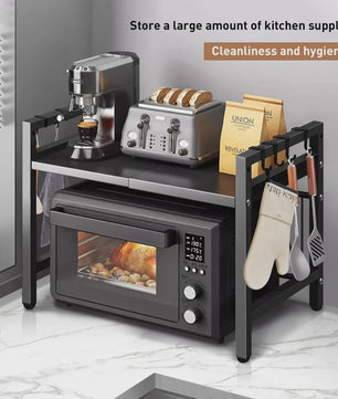 Uitschuifbare Magnetron Planken Organizer - 42-64cm - Vocht- & Roestvrij - Keuken Opbergrek