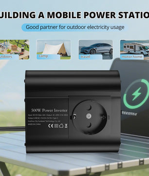 Universele Omvormer 12V naar 220V: 400W, 500W, 1500W voor Auto, Camper & Thuis