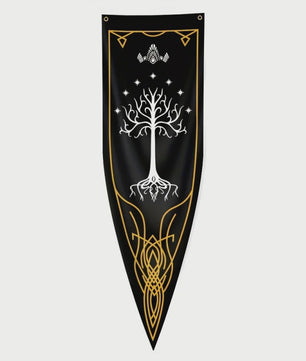VIKAMA Elven Ring Vlag van Gondor - Middeleeuwse Wanddecoratie