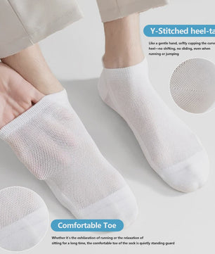10/20 Paar Heren Enkel Sokken - Ademend Mesh, Sport & Casual, Zomer