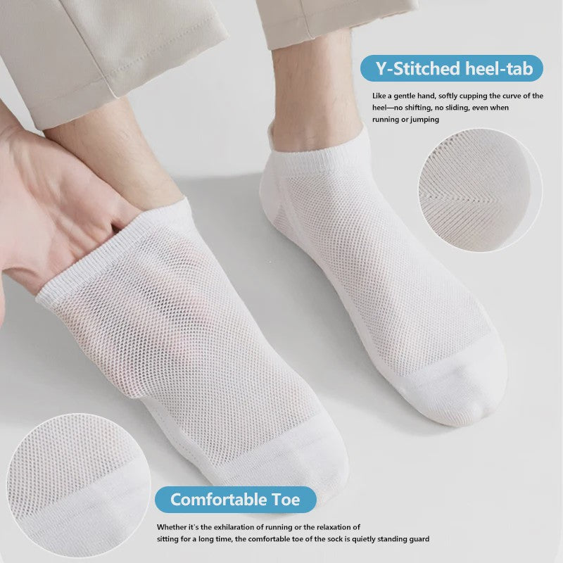 10/20 Paar Heren Enkel Sokken - Ademend Mesh, Sport & Casual, Zomer