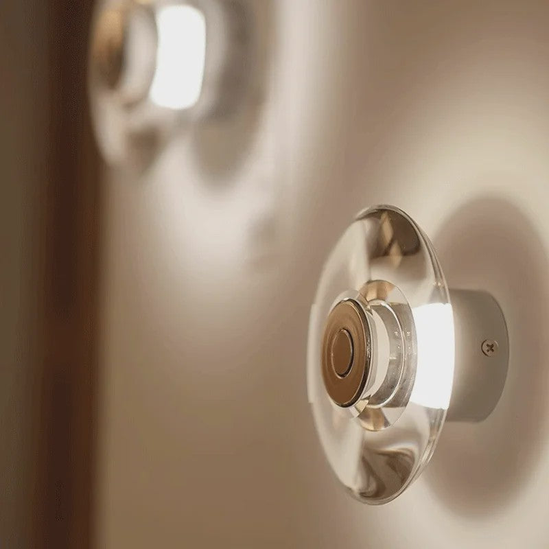 Moderne Ronde Kristallen Wandlamp - Italiaans Design voor Slaapkamer, Woonkamer & Hal