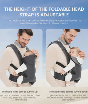 Ergonomische 4-in-1 Baby Draagzak - Verstelbaar, Comfortabel & Veilig voor baby's 3-15 kg