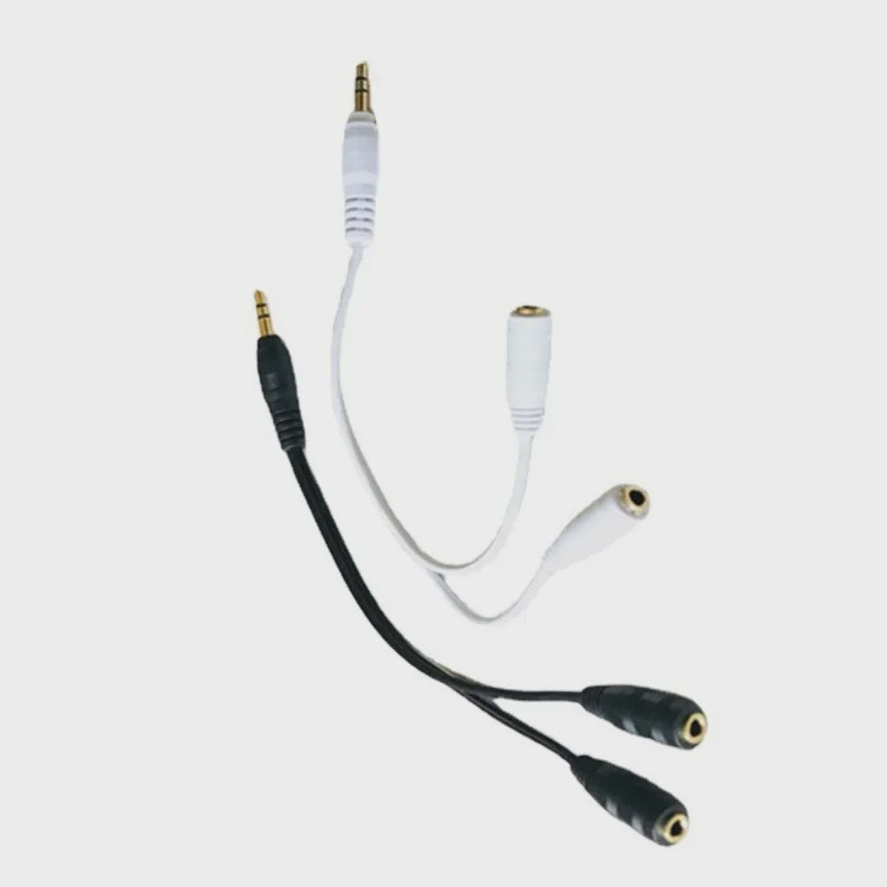 3.5mm Y-Splitter Kabel: 1 Male naar 2 Female Audio Adapter voor Koptelefoon & Microfoon