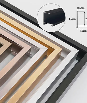 DIY Poster Frame Set: Metaal & Hout in 8 Kleuren voor Galerij Decoratie