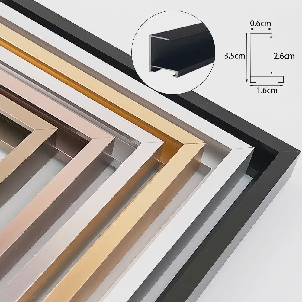 DIY Poster Frame Set: Metaal & Hout in 8 Kleuren voor Galerij Decoratie
