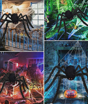 Grote Halloween Spinnenweb Decoratie met Pluche Spin (5m)