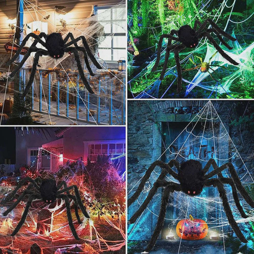 Grote Halloween Spinnenweb Decoratie met Pluche Spin (5m)