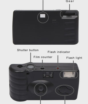 Vintage Wegwerpcamera 35mm met Flits - Retro Filmcamera voor Feestelijke Momenten