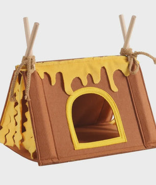 Dieren Tipi Tent - Schuilhuisje voor Konijn, Cavia, Hamster & Kleinvee