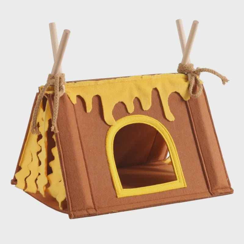 Dieren Tipi Tent - Schuilhuisje voor Konijn, Cavia, Hamster & Kleinvee