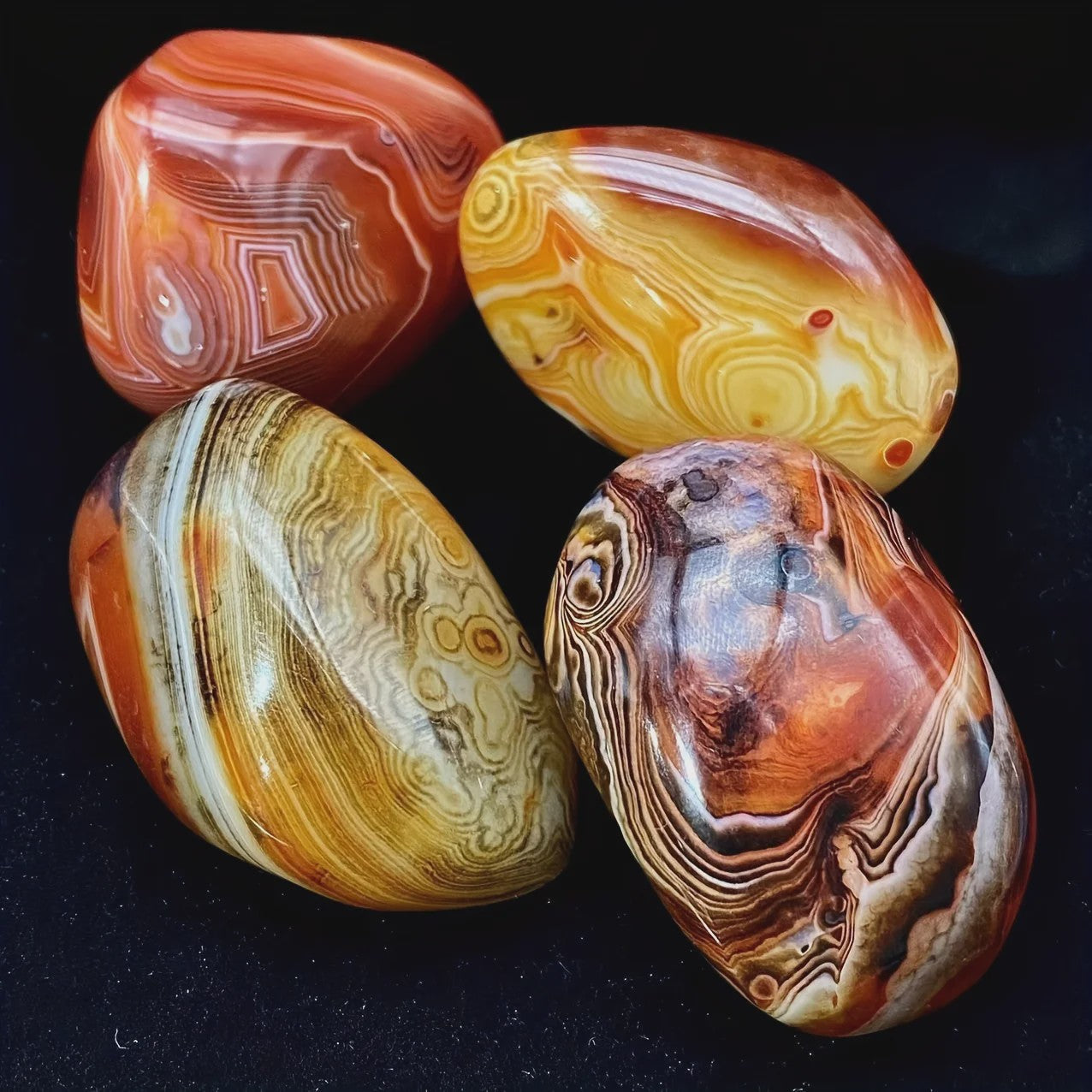 Natuurlijke Sardonyx Agate Palmsteen - Gepolijste Helende Kristal voor Hand & Energie