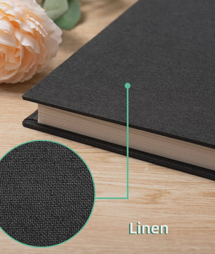 Luxe Linnen Scrapbook Album - Zelfklevend, 40 Pagina's voor 4x6, 5x7, 8x10 Foto's - Inclusief Pen & Tool - Perfect voor Familie & Bruiloft