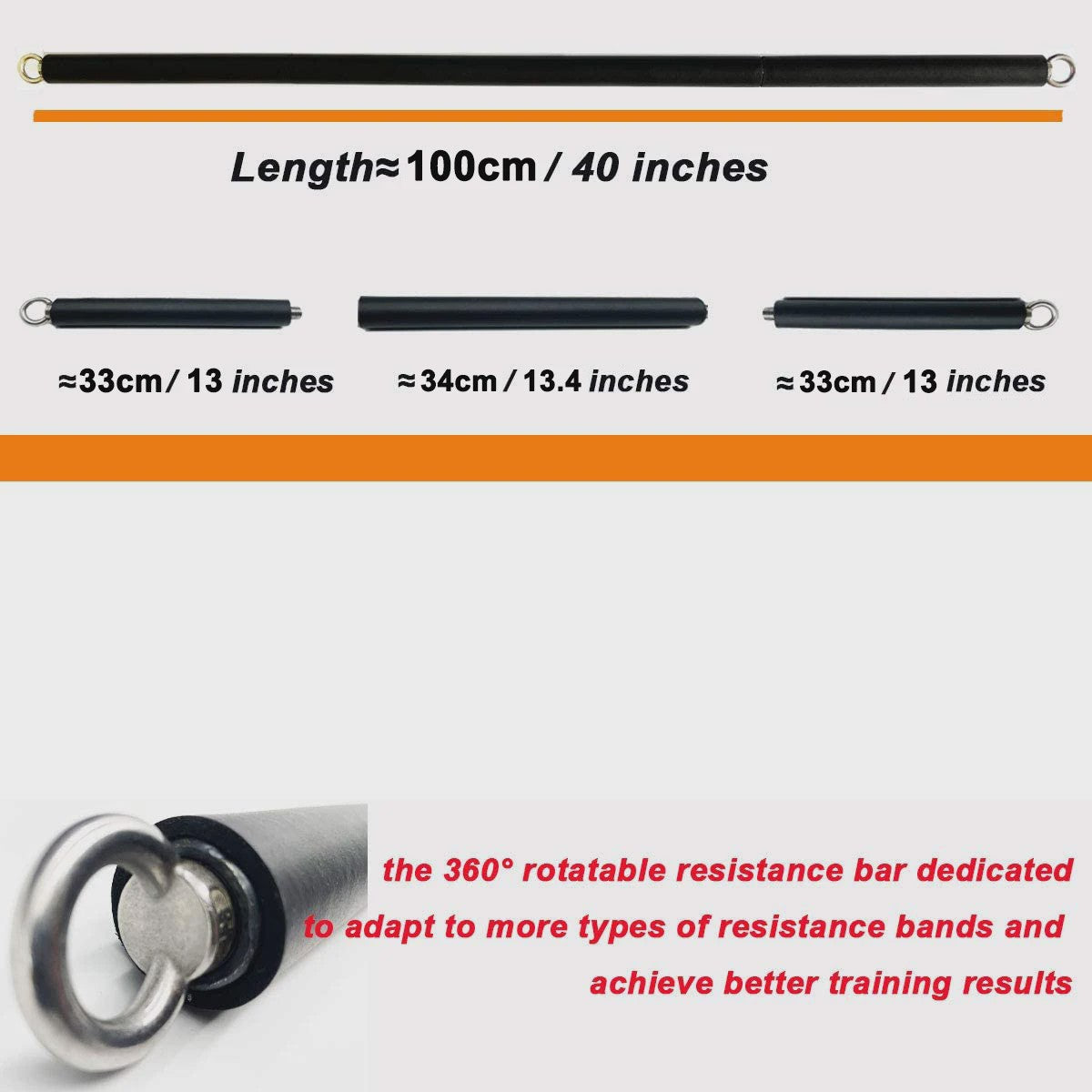 Fitness Bar met Weerstandsbanden: Complete Set voor Thuis & Pilates/Yoga Training