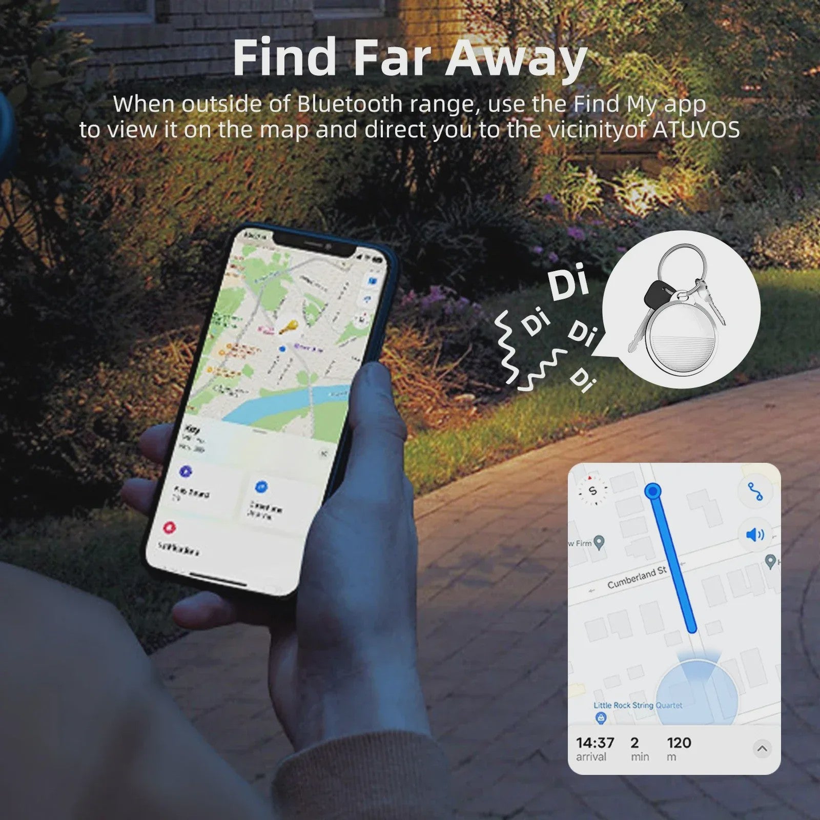 Mini Bluetooth Tracker met Apple Find My compatibiliteit - Vind je spullen terug