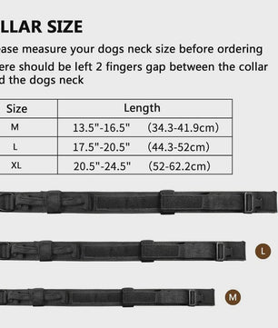 Sterke Tactische Hondenhalsband met Metalen Gesp - Nylon, Verstelbaar voor Training & Dagelijks Gebruik