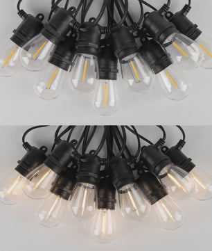 50FT Slinger LED Verlichting Buiten - Dimbare, Kopppelbare en Onbreekbare Tuinlampen