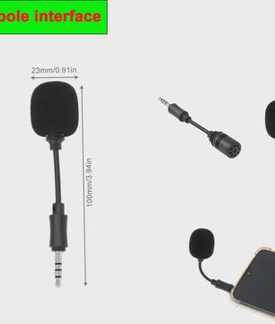 Flexibele Mini Microfoon met 3.5mm Jack voor Telefoon, PC & Laptop