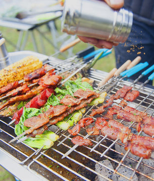 Opvouwbare RVS Houtskool BBQ Grill - Draagbaar en Ideaal voor Buitenfeesten
