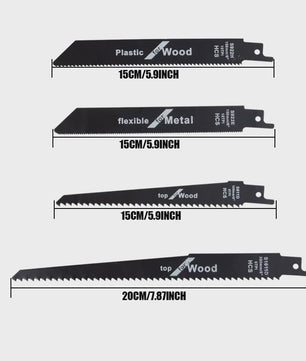 Reciprozaagbladen Set (5/10 Stuks) HCS - Voor Hout, Metaal & PVC - 15/20cm