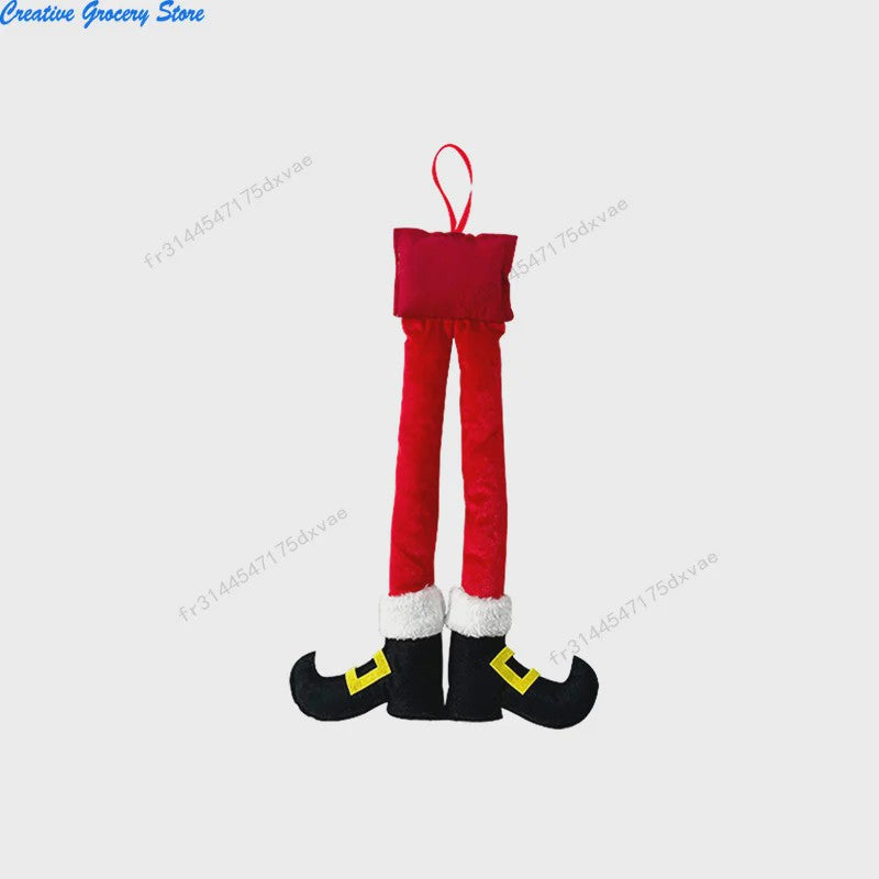 Vrolijke Kerst Elf Benen Hangdecoratie - Kerstboom & Auto Versiering