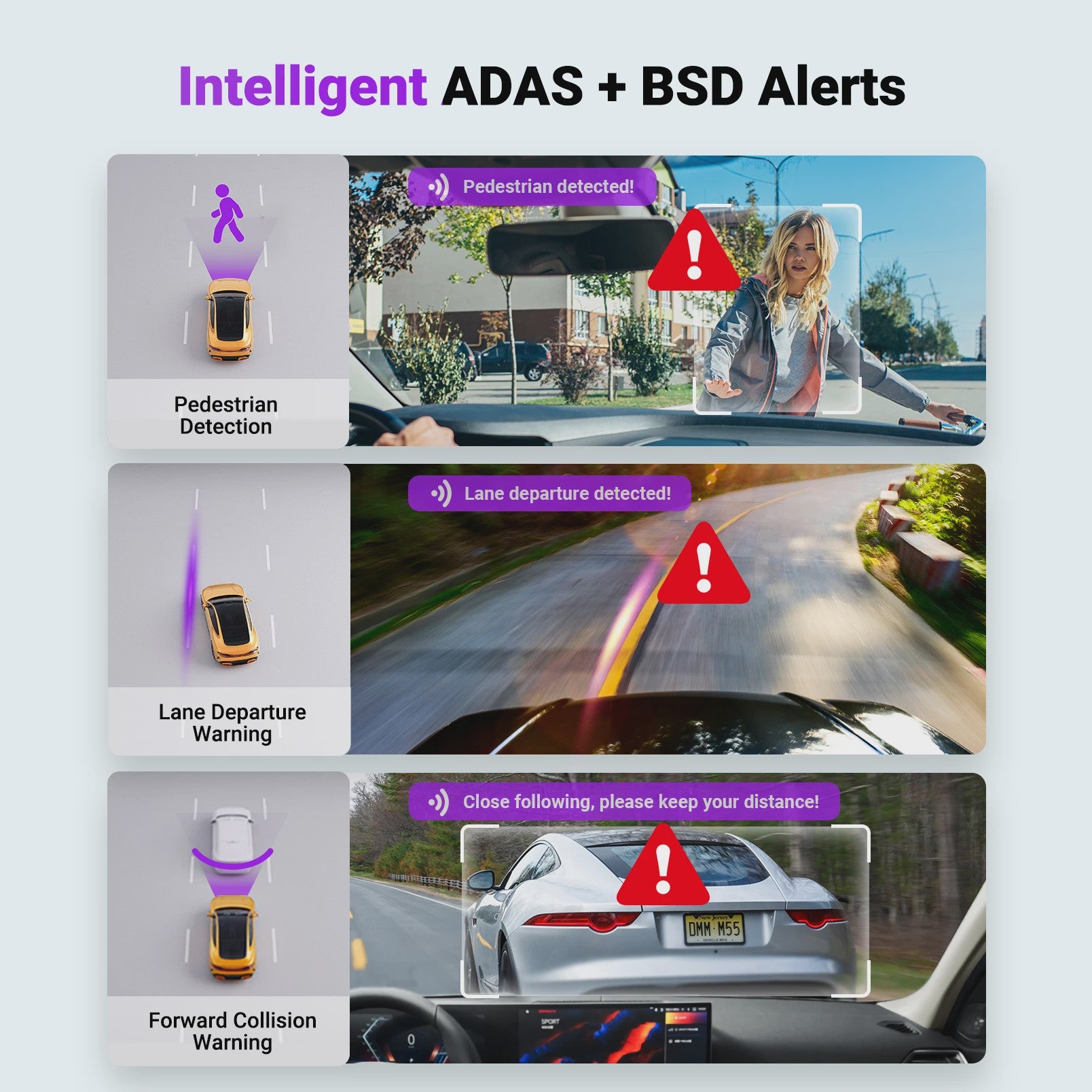 Vantrue S1 Pro Max Dual 4K Dashcam met ADAS, BSD, IP67 Waterdichte Camera en Spraakbesturing