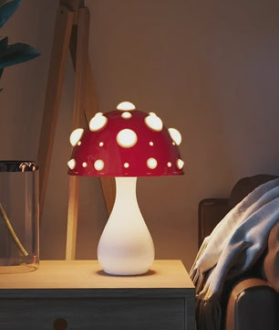 Amanita Paddenstoel Lamp met LED - Sfeervolle Decoratie voor Woonkamer & Nachtkastje