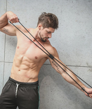 8-vormige Weerstandsband voor Krachttraining en Fitness | Elastische Oefenband met Handvatten