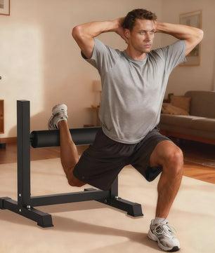 Heavy Duty Bulgarian Split Squat Stand - 350 LBS Capaciteit, 6-Niveau Hoogteverstelling voor Krachttraining Thuis