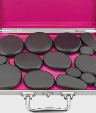 Professionele Hot Stone Massage Set met Verwarmer en 18 Basaltstenen